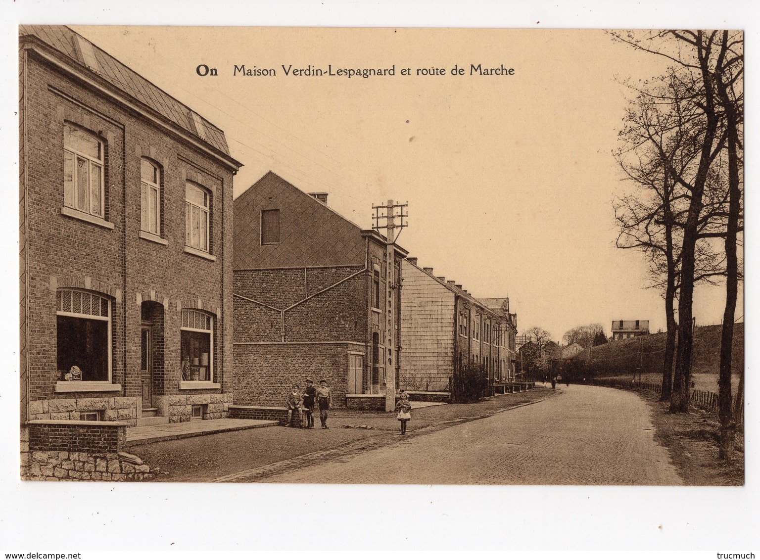 ON - Maison Verdin - Lespagnard Et Route De Marche  *Editeur Imprimerie Joseph Lespagnard, On-Jemelle* - Marche-en-Famenne