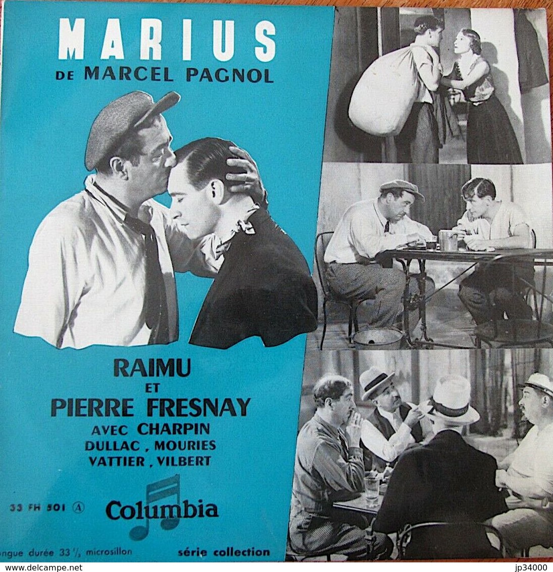 VINYL 33t 25 Cm : Marius De Marcel Pagnol, Raimu, Pierre Fresnay, Charpin. Columbia 33 FH 501 - Formats Spéciaux