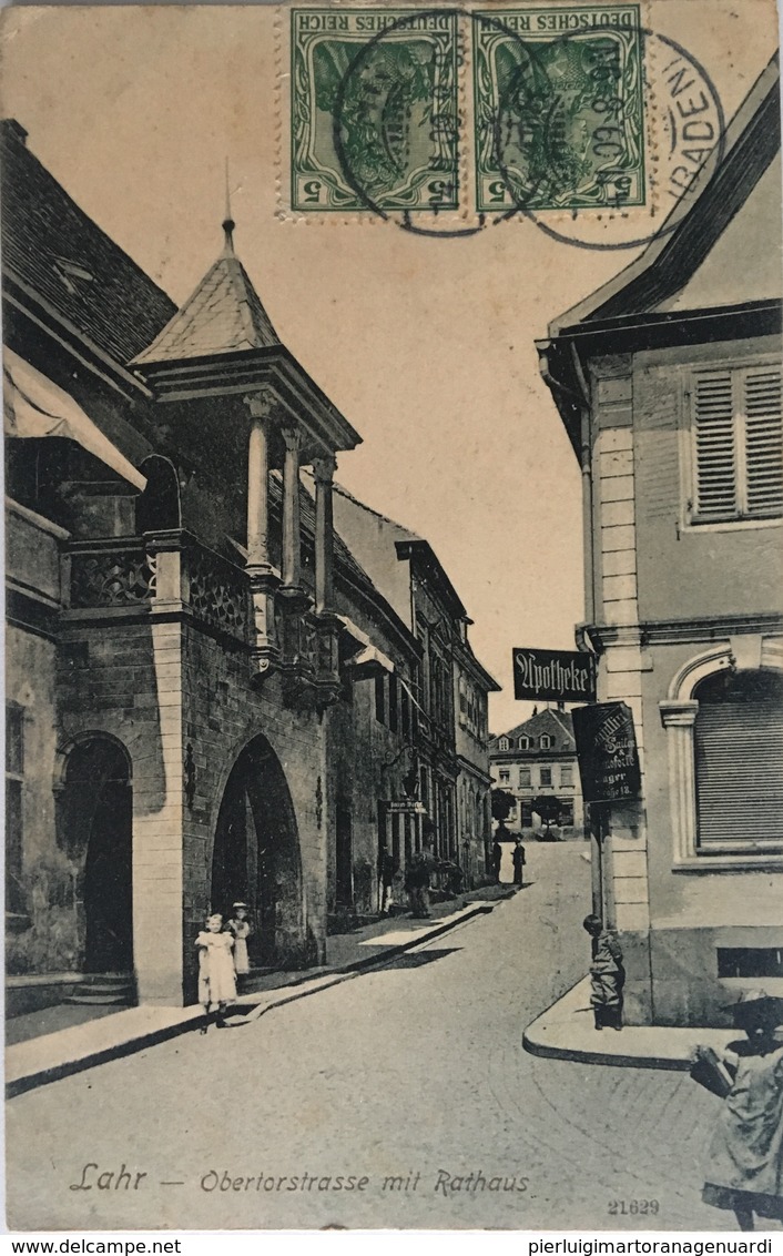 Lahr - Schwarzwald 01 - Obertorstrasse Mit Rathaus - Lahr