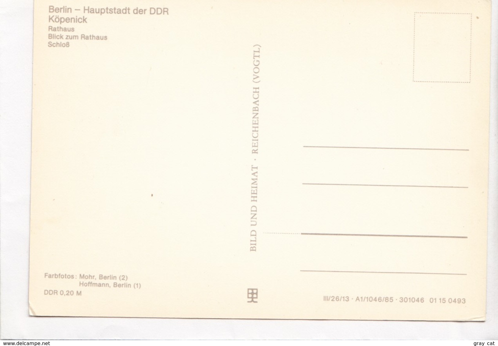 Gruß Aus Berlin-Köpenick, Unused Postcard [23873] - Koepenick