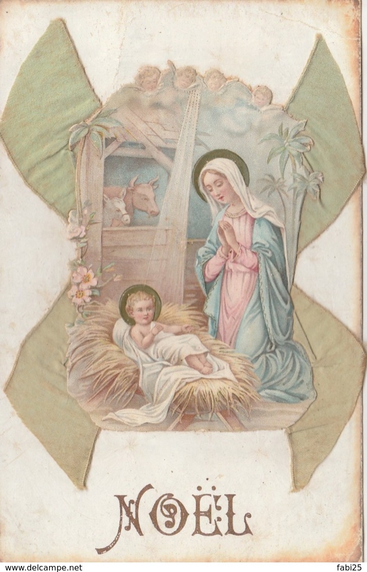 NOEL BELLE CARTE ENRANT JESUS CRECHE CARTE A SYSTEME TISSUS BELLE DECORATION SUREXPOSITION - Other & Unclassified