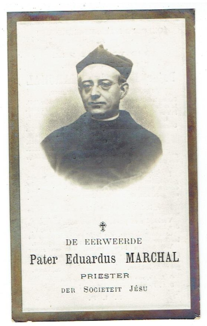 E.H. Pater Eduardus MARCHAL - Antwerpen 1841 - Oostakker 1911 - Overste Der Residentie Societeit Jesu Te Kortrijk - Andachtsbilder
