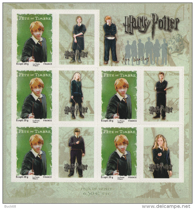 FRANCE 4025A / F115 ** MNH Feuillet Fête Du Timbre 2007 Saga Harry POTTER Ron Weasley (CV 40 €) - Other & Unclassified