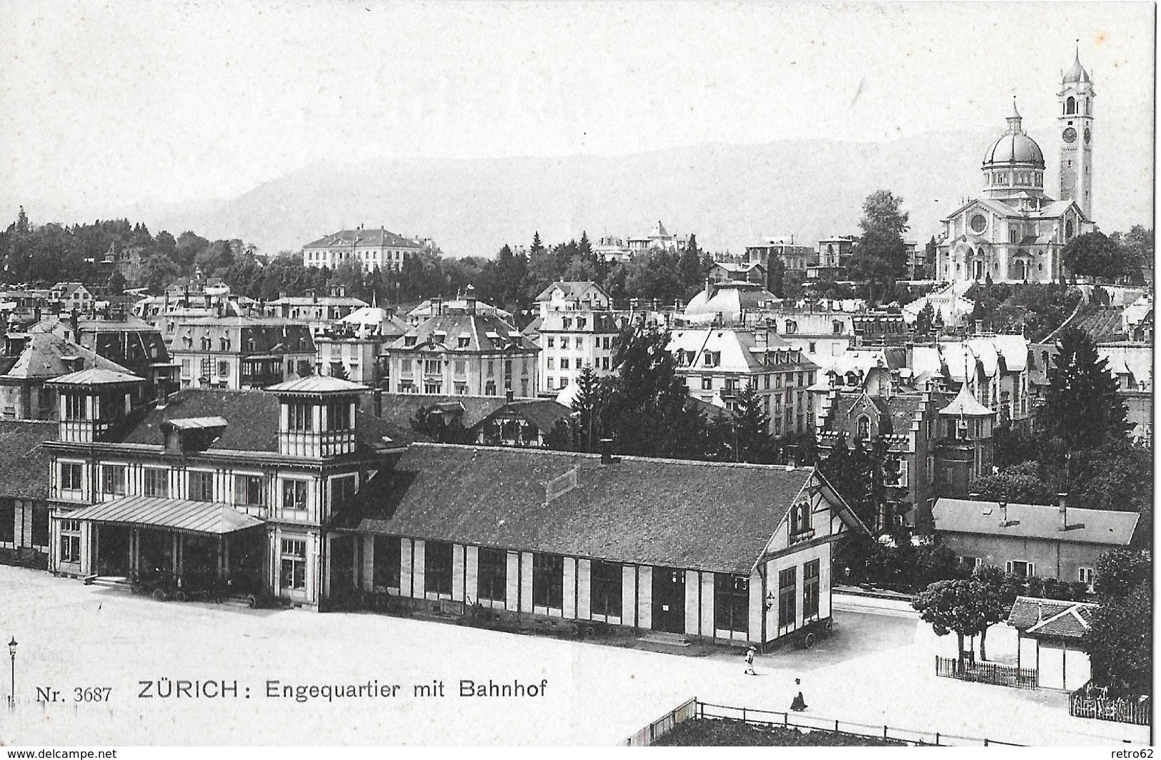 ZÜRICH → Engequartier Mit Bahnhof, Ca.1910 - Enge