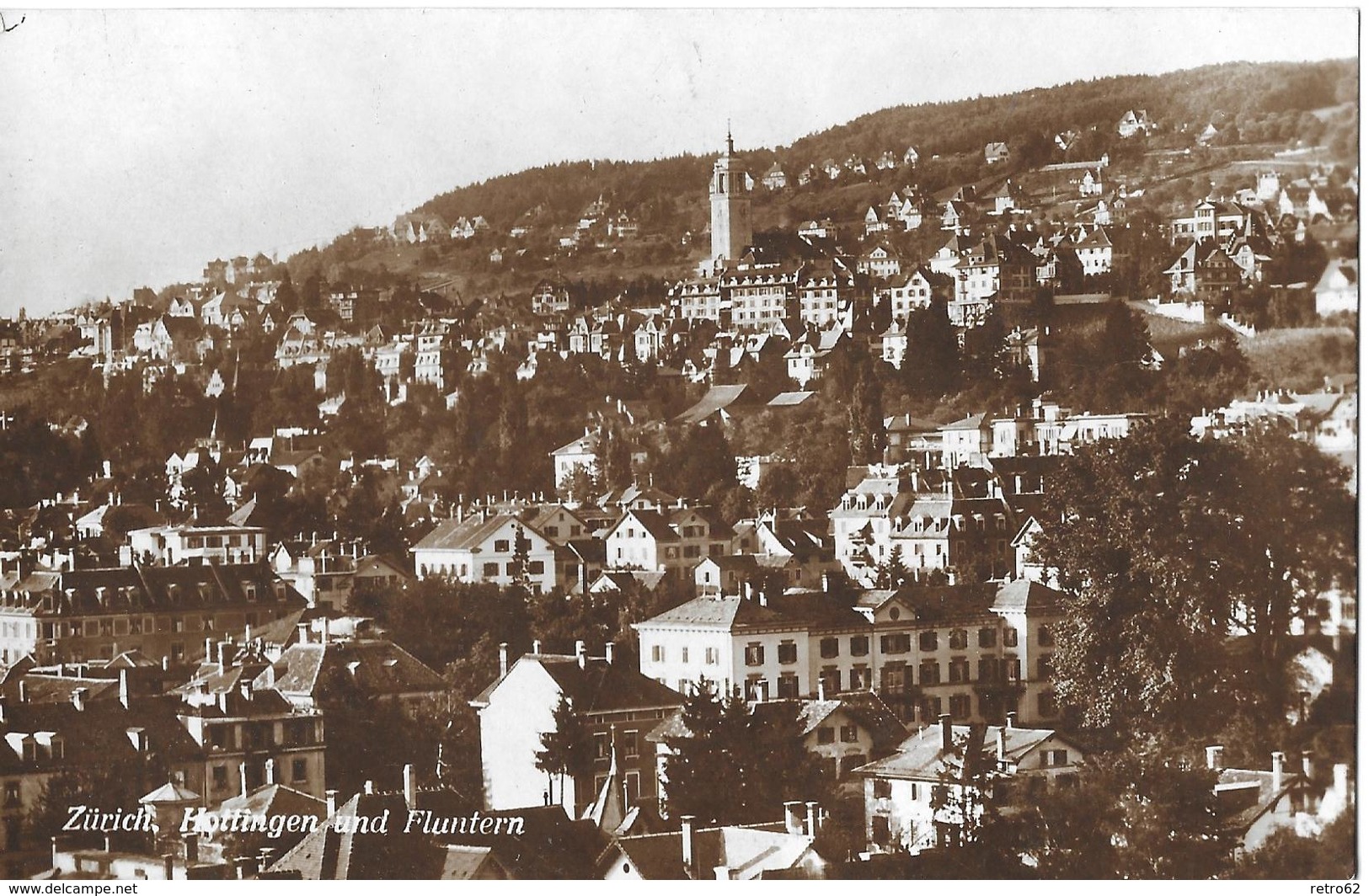 ZÜRICH → Hottingen Und Fluntern, Seltene Ansicht ! Fotokarte Ca.1930 - Fluntern