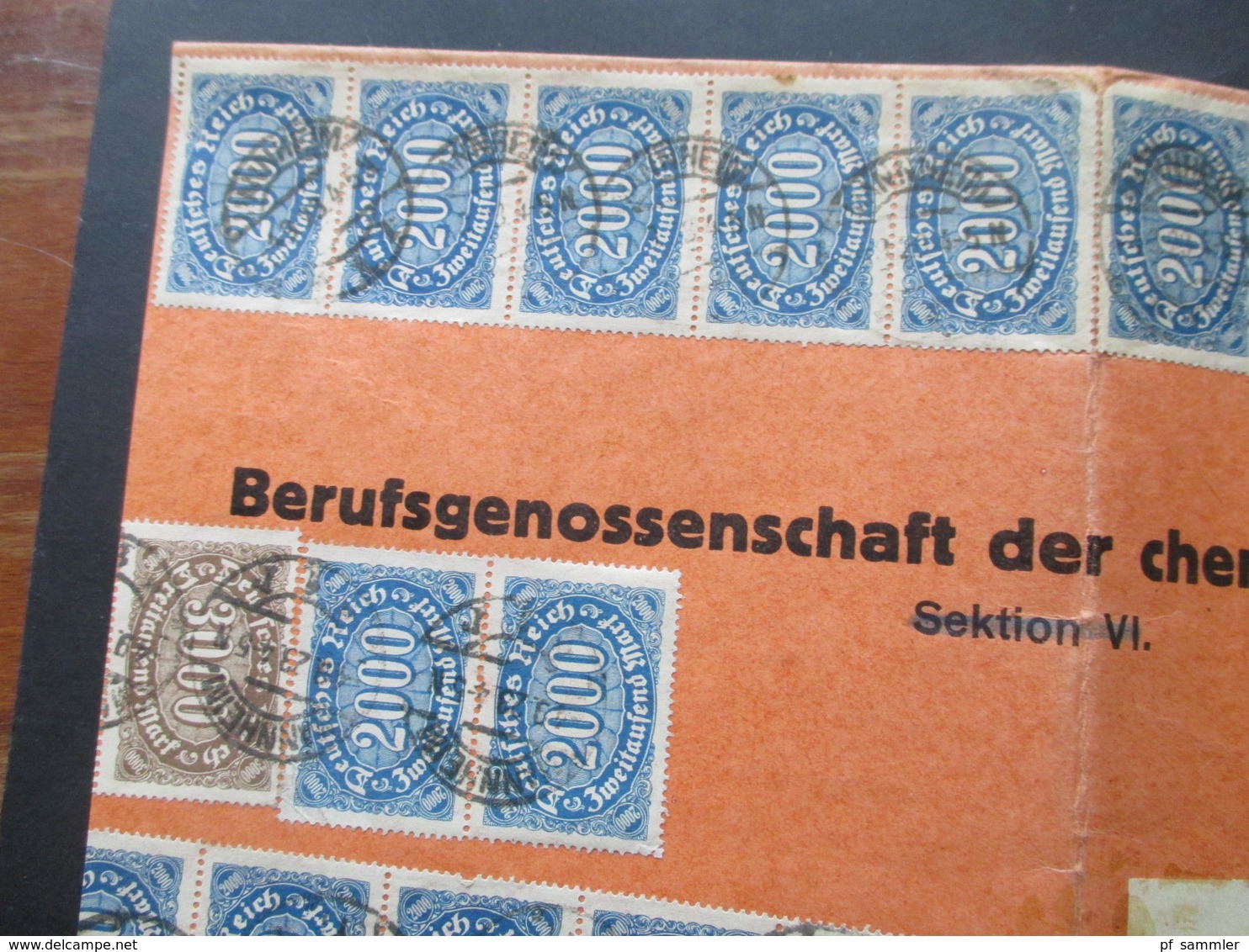 Infla 1923 Queroffset Nr. 253 Mit 17 Marken MiF Mit Nr. 254 Und 282 Mannheim Nach Berlin Gesendet - Lettres & Documents