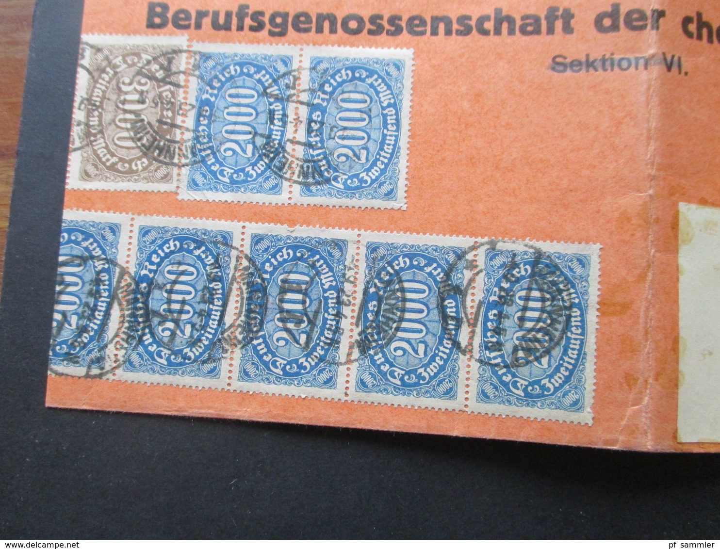 Infla 1923 Queroffset Nr. 253 Mit 17 Marken MiF Mit Nr. 254 Und 282 Mannheim Nach Berlin Gesendet - Lettres & Documents