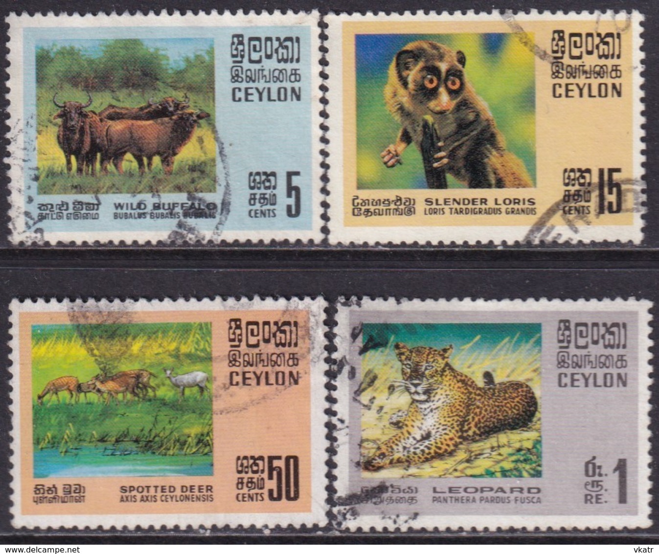 CEYLON 1970 SG #561-64 Compl.set Used Wildlife Conservation - Sri Lanka (Ceylon) (1948-...)