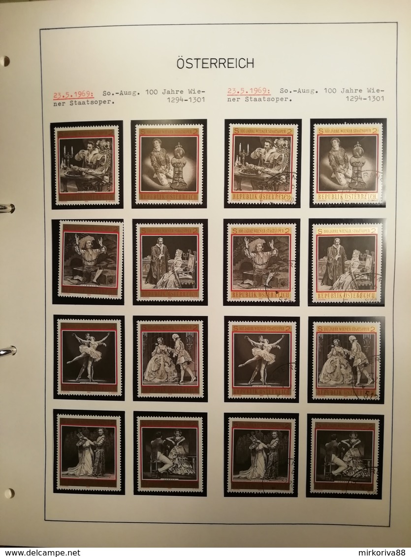 AUSTRIA - Collezione In Album Da Annata 1969 A 1981 - Collezioni (in Album)