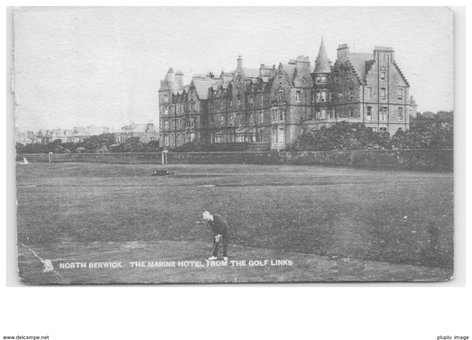 NORTH BERWICK THE MARINE HOTEL FROM THE GOLF LINKS PLIEE - Berwickshire