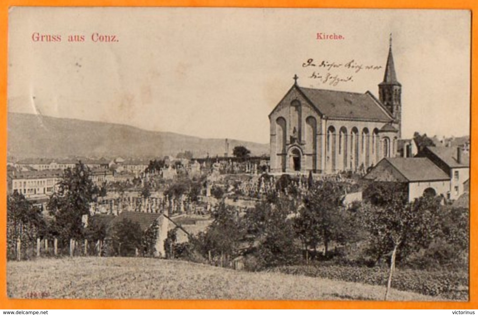 KONZ-KARTHAUS  -  GRUSS Aus CONZ  KIRCHE  - 1907 - Konz
