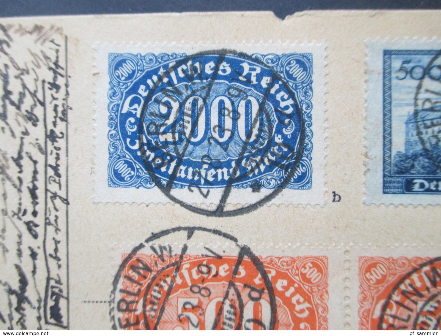 Infla 1923 Queroffset Nr. 253 Farbe B MiF Nr. 251 (2) Und Wartburg Nr. 261 Farbe A Geprüft Einwandfrei Infla Berlin - Lettres & Documents