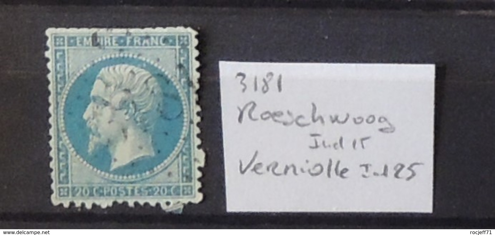 02 - 20 // France N° 22 Oblitération GC 3181 - Roeschwoog  - Indice 15 - Altri & Non Classificati