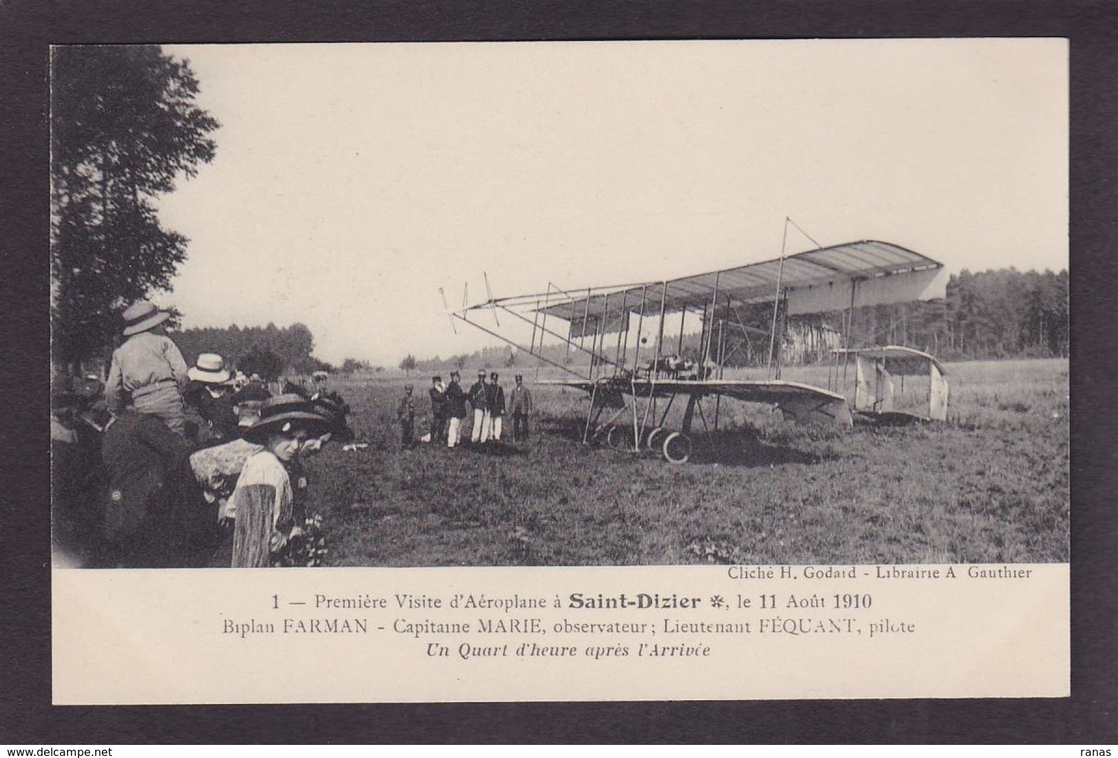 CPA Haute Marne 52 Saint Dizier Non Circulé Aviation Biplan Farman MARIE FEQUANT - Saint Dizier