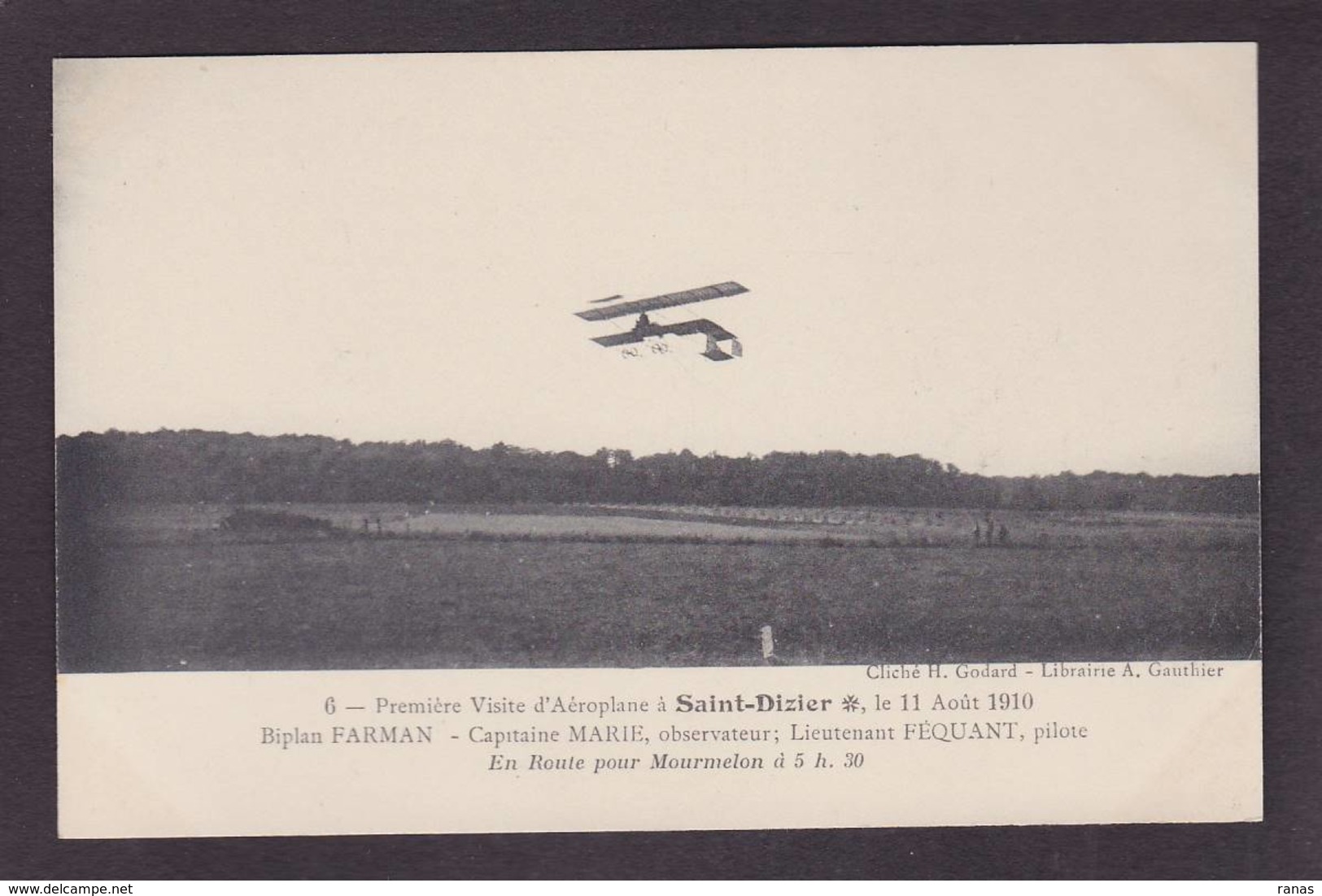 CPA Haute Marne 52 Saint Dizier Non Circulé Aviation Biplan Farman MARIE FEQUANT - Saint Dizier