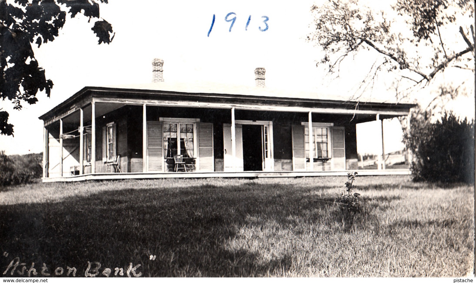 Real Photo Véritable 1913 - Ashton Bank - Card Sent From Kingsbury Québec To Danville - Stamp & Postmark - 2 Scans - Dogs