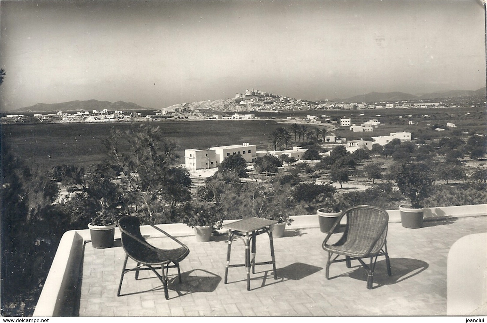 IBIZA . BALEARES . PLAYA TALAMANCA E ILLA PLANA . AFFR AU VERSO . 2 SCANES - Ibiza