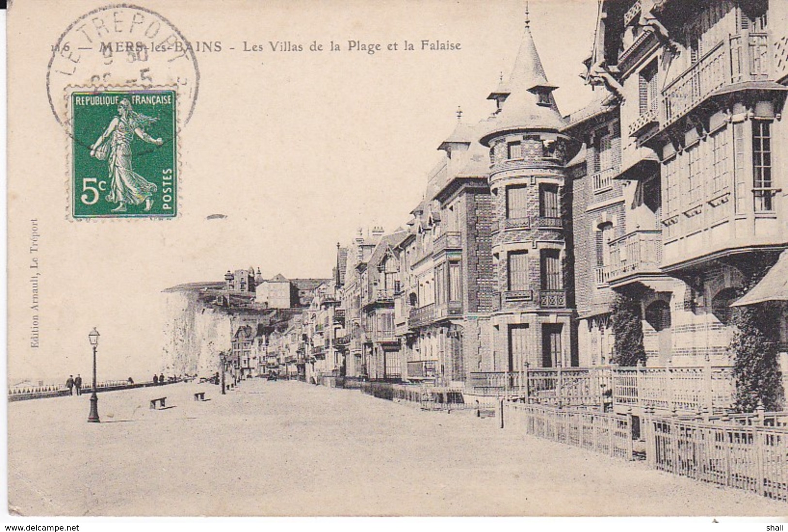 CPA MERS LES BAINS LES VILLAS DE LA PLAGE ET LA FALAISE - Mers Les Bains