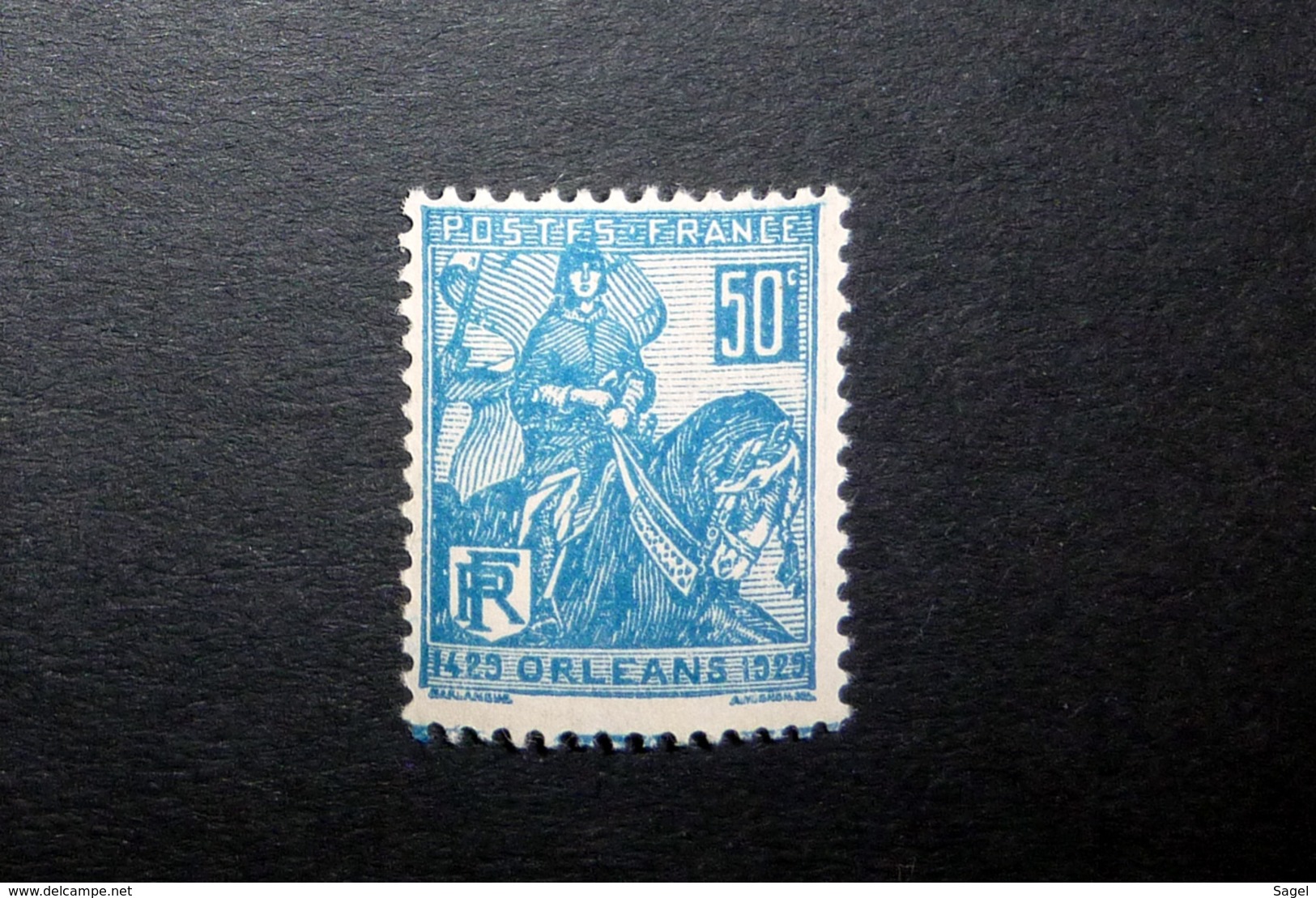 FRANCE 1929 N°257I * (JEANNE D'ARC. LIBÉRATION D'ORLÉANS. 50C BLEU. TYPE I) - Nuovi