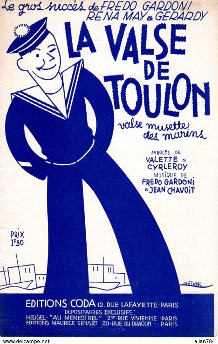 MARINE / MARIN - LA VALSE DE TOULON - 1937 - EXC ETAT PROCHE DU NEUF - - Autres & Non Classés