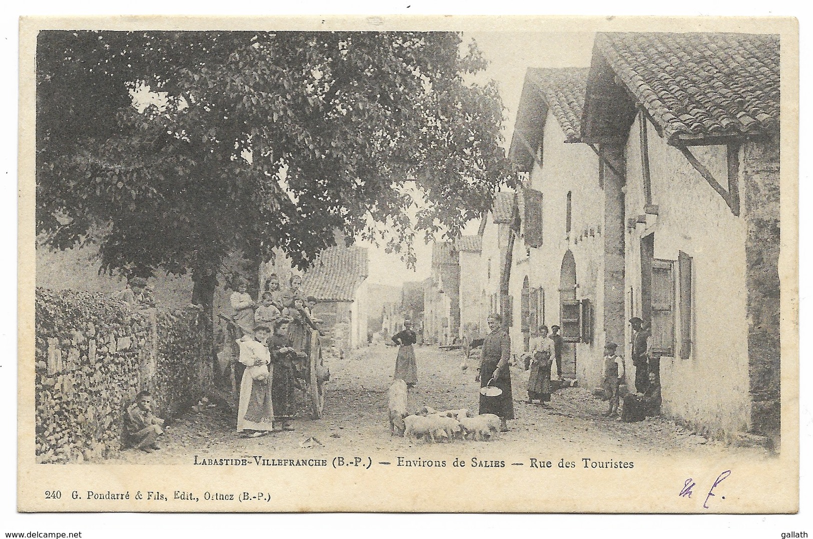 64-LABASTIDE-VILLEFRANCHE-Rue Des Touristes...1904  Animé - Otros & Sin Clasificación