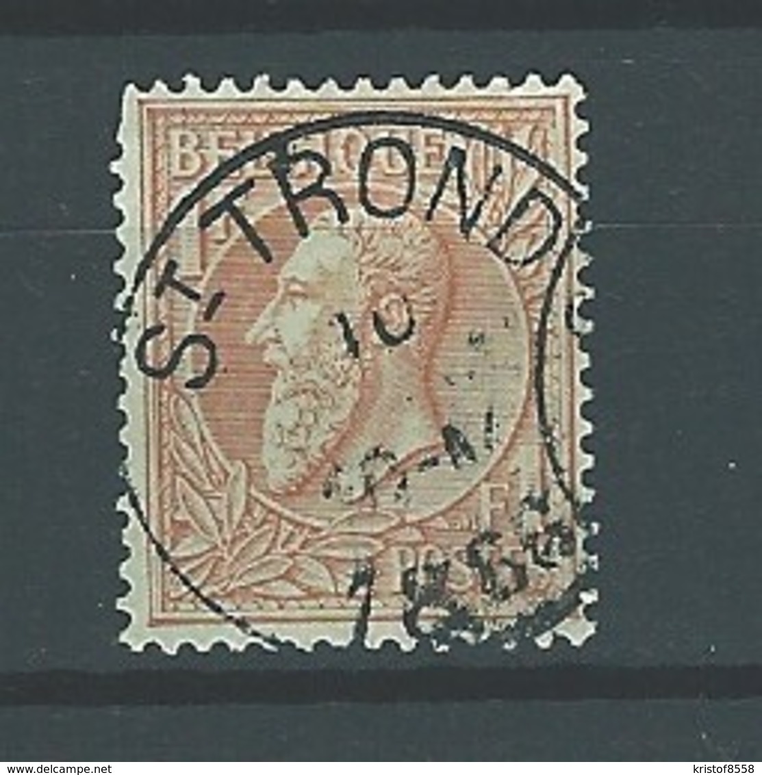 [51_0001] Zegel 51 Met Cirkelstempel St-trond Scan Voor- En Achterzijde - 1884-1891 Léopold II