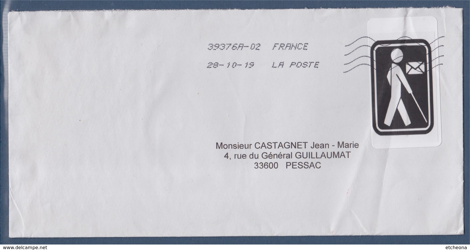= Cécogramme Enveloppe En Franchise Pour Les Aveugles 28.10.2019 - Lettres Civiles En Franchise