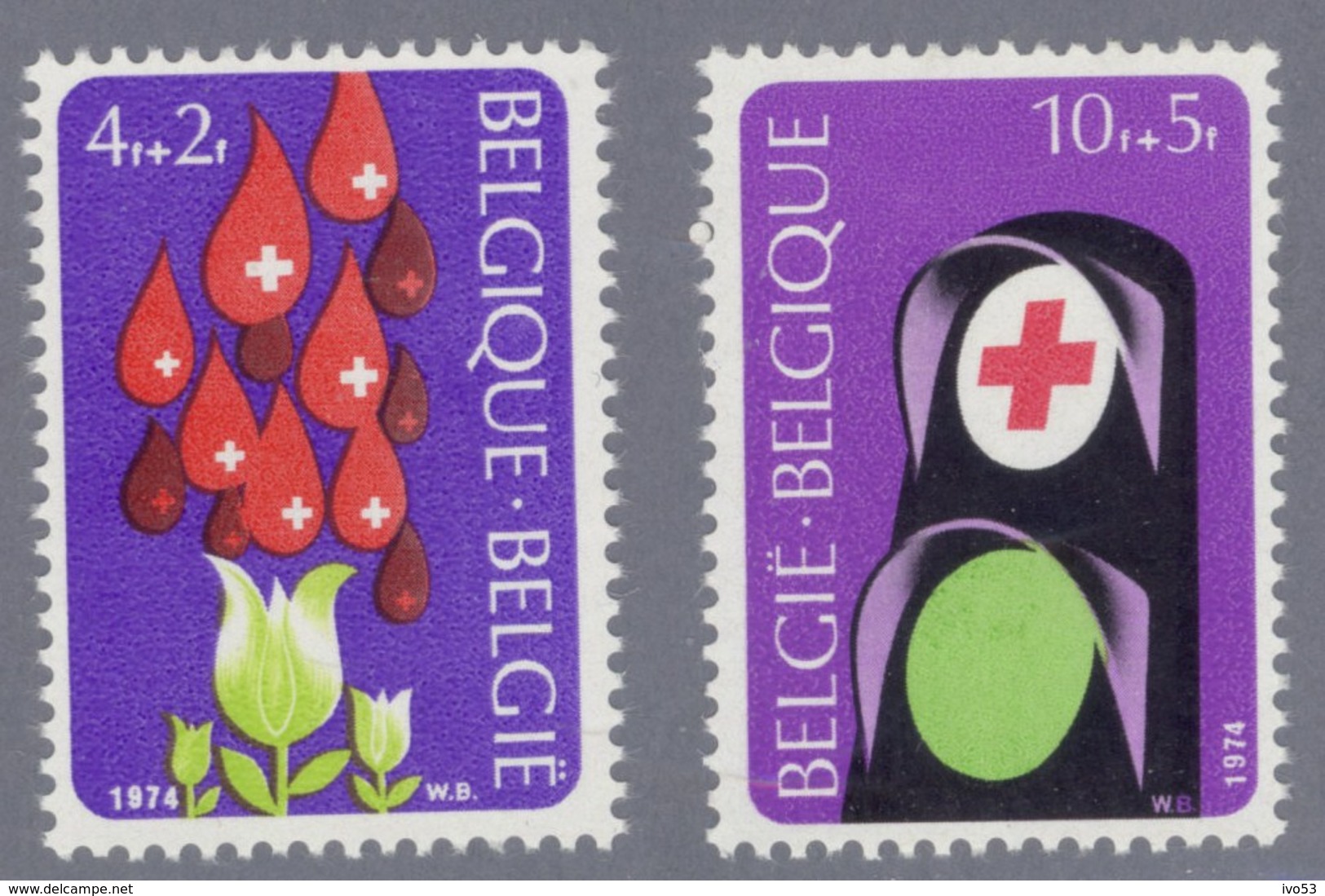 1974 Nr 1705-06** Het Belgische Rode Kruis, Postfris Zonder Scharnier. - Nuovi