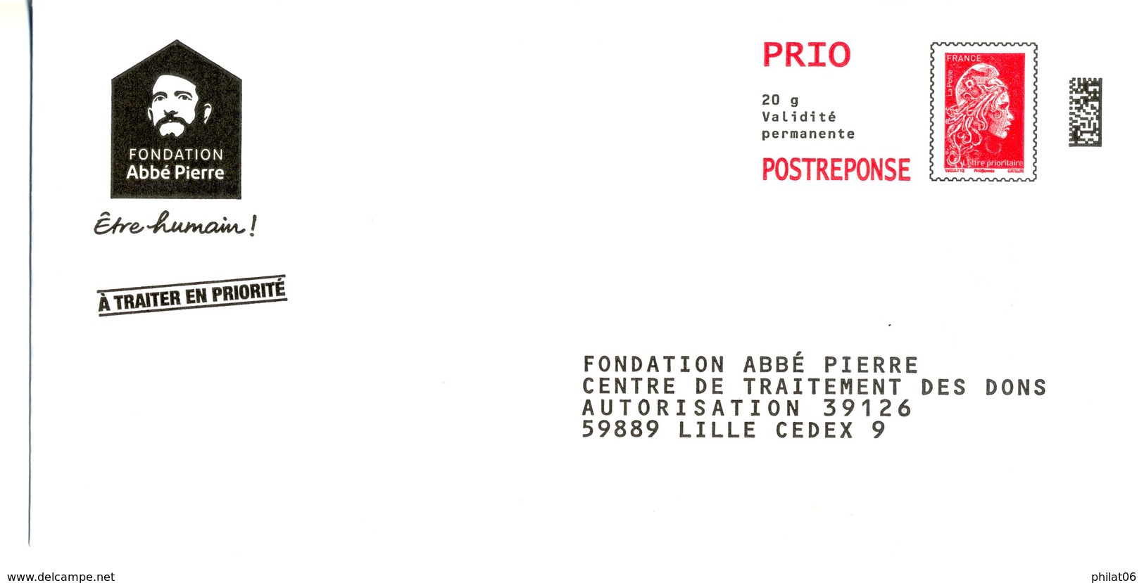 PAP Rep Fondation Abbé Pierre ( 226184 PAP187) - PAP : Antwoord /Marianne L'Engagée