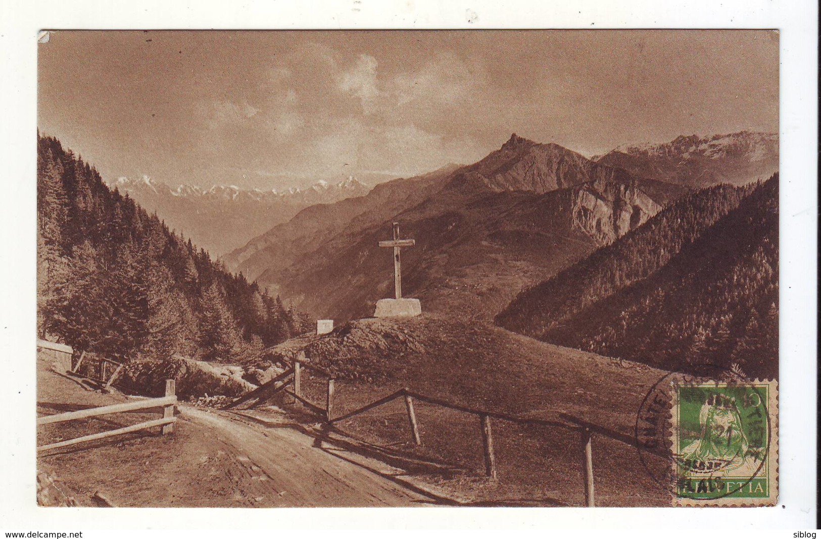 CPA - Au Col De La FORCLAZ Sur MARTIGNY - La Pierre à Voir Et Les Alpes Bernoises - Martigny