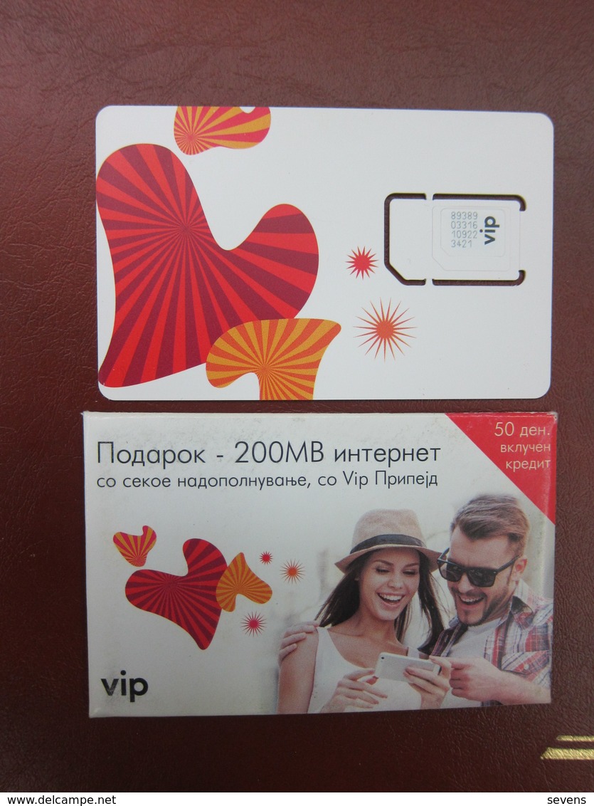 VIP GSM SIM Card, Fixed Chip, With Paper Pack - Noord-Macedonië