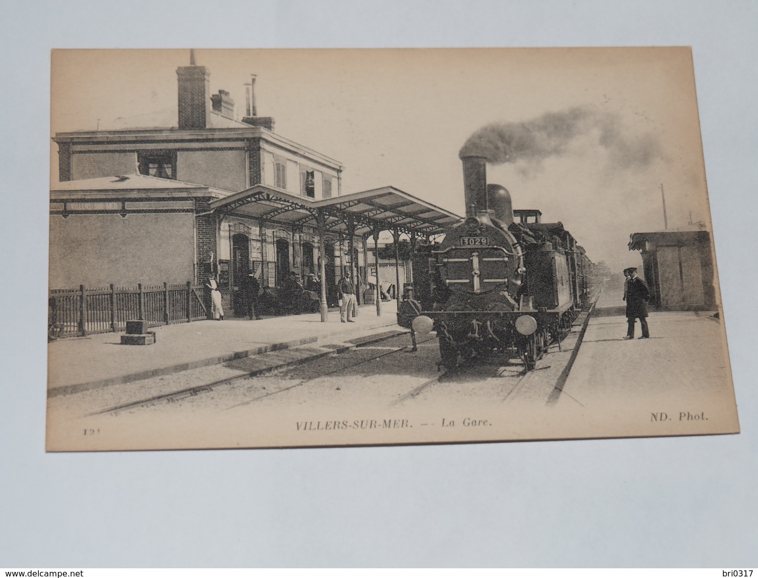 VILLERS SUR MER - CPA 14 - La Gare - Carte Animée Et Superbe Train à Vapeur; - Villers Sur Mer