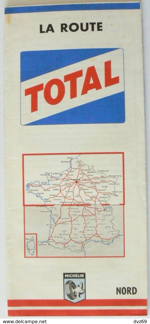 Carte Vintage Michelin De France, NORD, N° 998, La Route TOTAL De 1963, Très Bien. - Cartes Routières