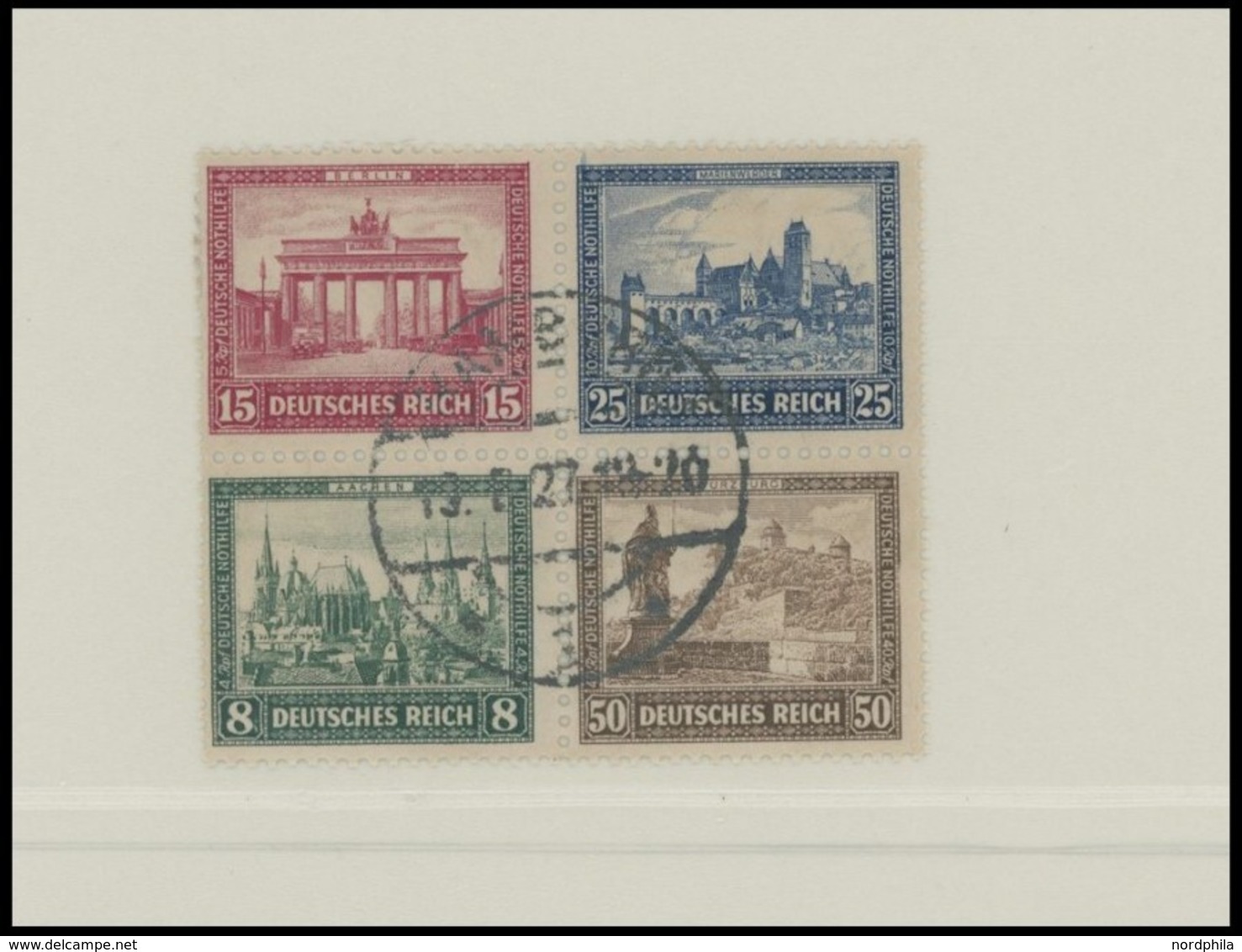 SAMMLUNGEN O, 1923-1932, Gestempelter Sammlungsteil Dt. Reich Auf SAFE Dual Seiten Mit Guten Mittleren Ausgaben, Etwas U - Used Stamps