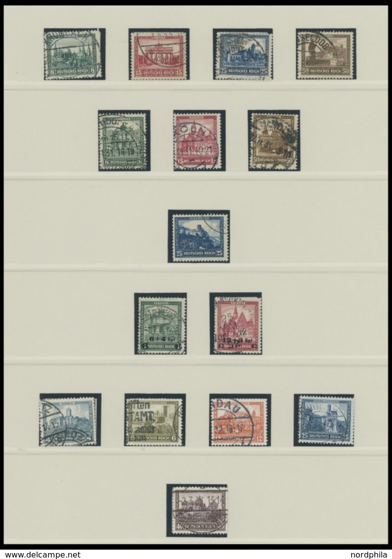 SAMMLUNGEN O, 1923-1932, Gestempelter Sammlungsteil Dt. Reich Auf SAFE Dual Seiten Mit Guten Mittleren Ausgaben, Etwas U - Used Stamps