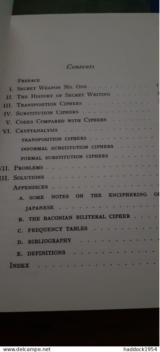 Cryptography The Science Of Secret Writing LAURENCE DWIGHT SMITH Dover Publications 1971 - Ejército Británico