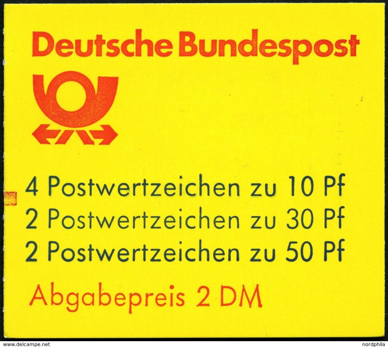 ZUSAMMENDRUCKE MH 22adK3 **, 1984, Markenheftchen Burgen Und Schlösser, 2. Deckelseite: Oberkante Brief Und P Von Post M - Sonstige & Ohne Zuordnung