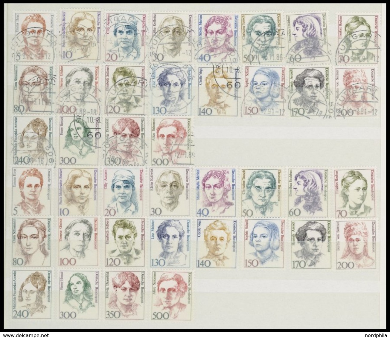 SAMMLUNGEN **,o , In Den Hauptnummern Recht Komplette Sammlung Bundesrepublik Von 1970-91, Jeweils Postfrisch Und Gestem - Used Stamps