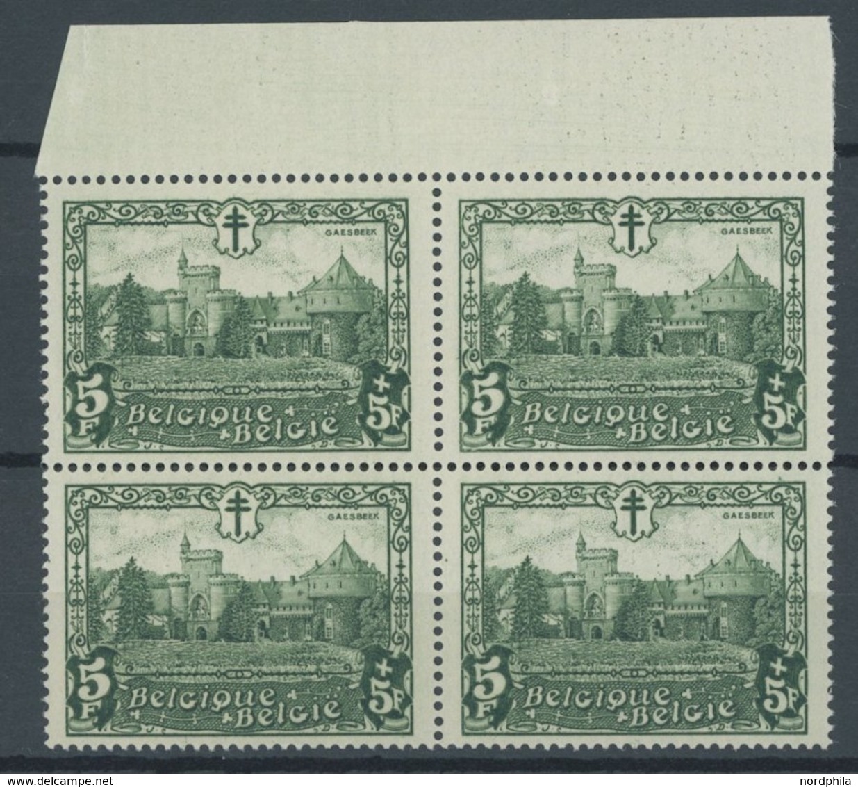 BELGIEN 291-97 VB **, 1930, Burgen Und Schlösser In Viererblocks, Postfrischer Prachtsatz, Mi. 640.- - Other & Unclassified