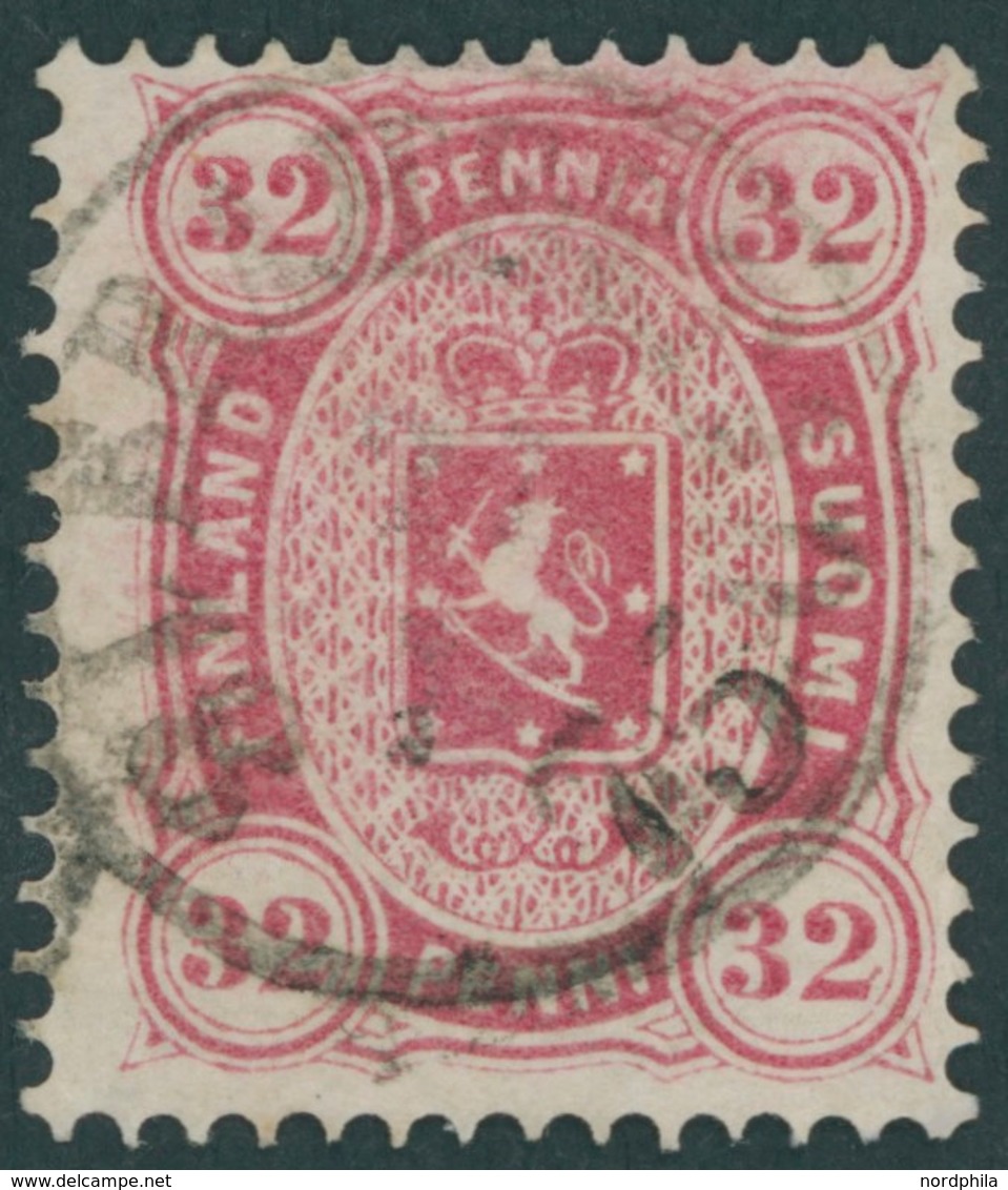 FINNLAND 11 O, 1875, 32 P. Karminrosa, Pracht, Mi. 600.- - Sonstige & Ohne Zuordnung