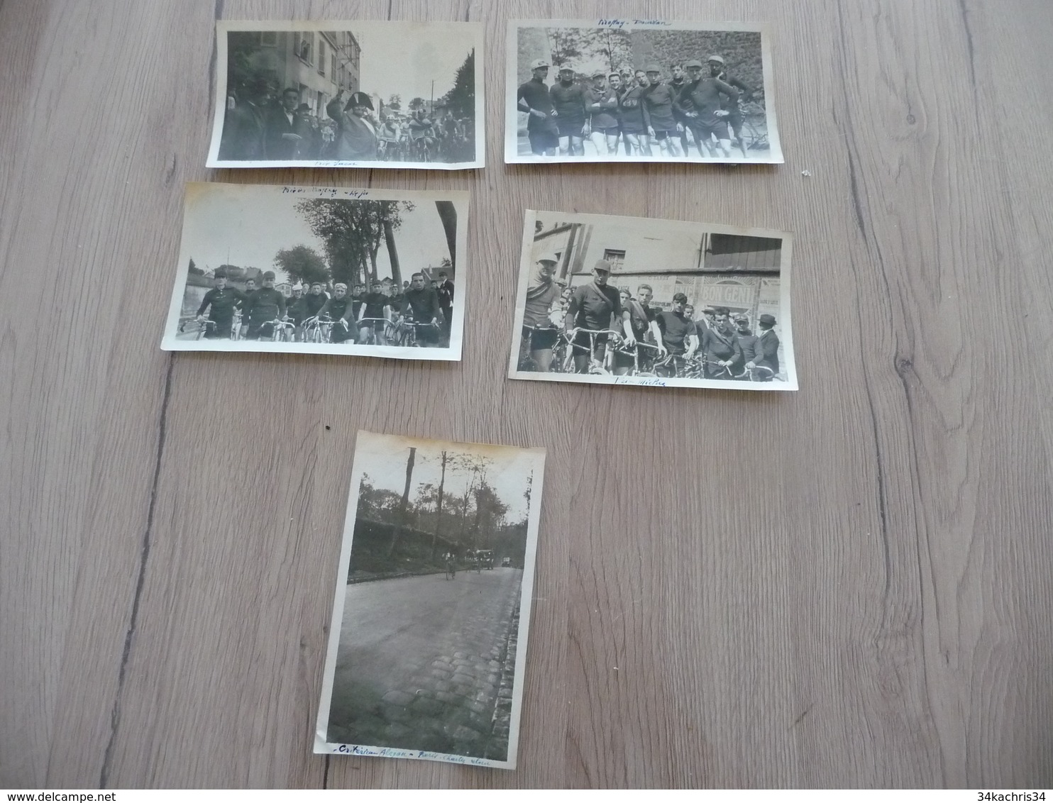 Cyclisme course cycliste région parisienne Lot 59 photos amateurs tout état adhérences au dos dont Prix Jacot