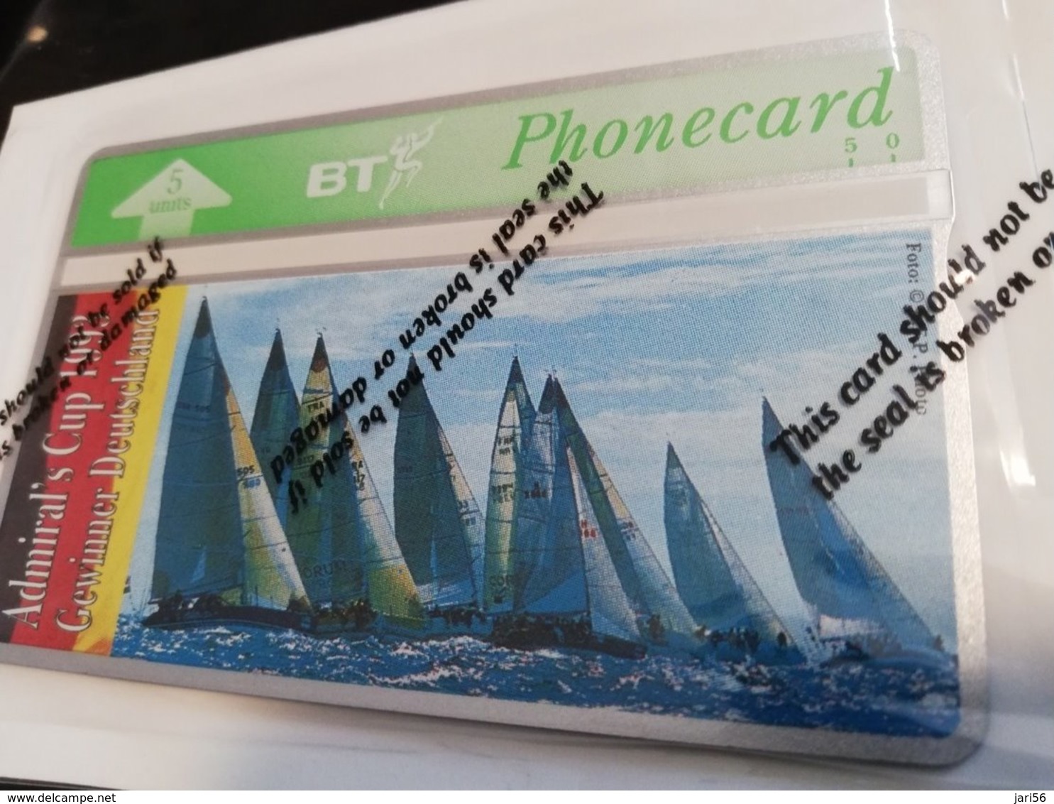 Phonecard GRANDE BRETAGNE GREAT BRITAIN SAIL BOATS   5 Units MINT  **005 ** - Bt Thematische Uitgaven Van Burgerlijke Vliegtuigen