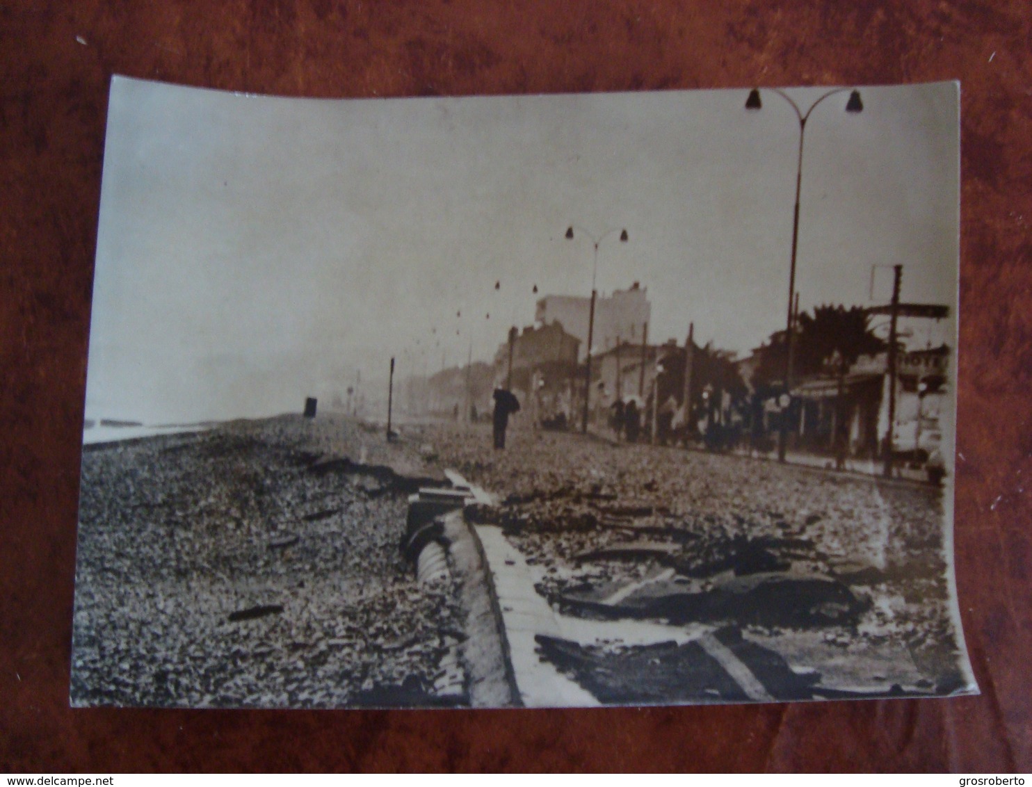 Photo  Ancienne   Tempete Cote D'azur,chaussée Défoncée CAGNES Sur MER - Cagnes-sur-Mer