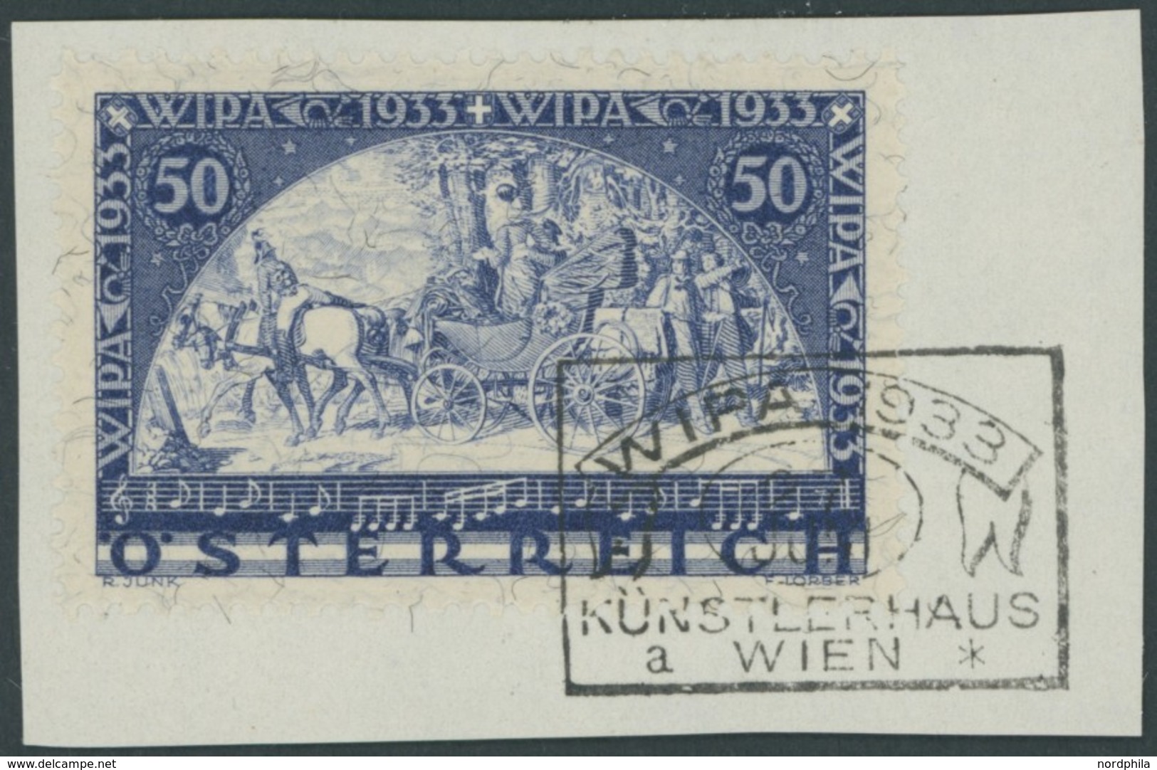 ÖSTERREICH 1918-1938 556A BrfStk, 1933, 50 G. WIPA, Faserpapier, Sonderstempel, Prachtbriefstück - Other & Unclassified