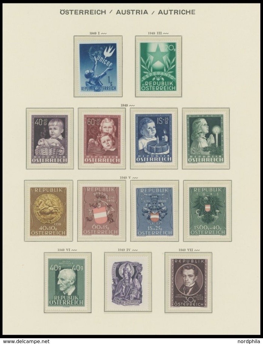 SAMMLUNGEN *,** , Ungebrauchte Komplette Sammlung Österreich Von 1945-79 (ab Mi.Nr. 697) Im Schaubek Falzlosalbum Mit Vi - Collections
