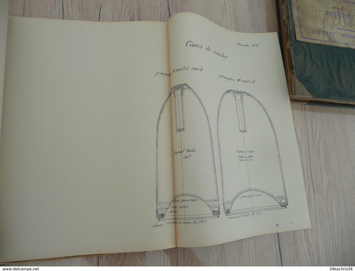 1925 Fascicule De Planches Cours De Torpilles Bugard Oiry 32 Planches + 3 Tableaux - Documents