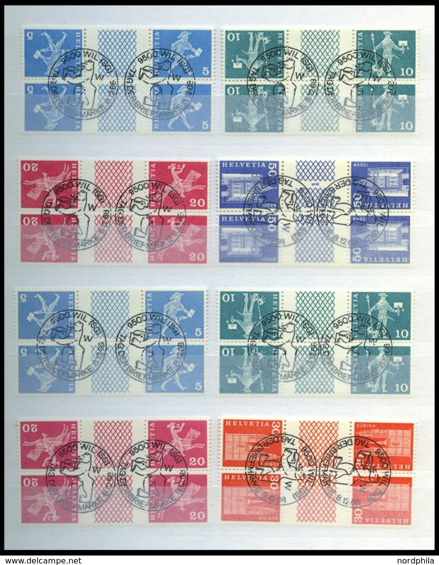 SAMMLUNGEN VB O , 1911-74, Saubere Sammlung Von 810 Verschiedenen Viererblocks Mit Zentrischen Stempeln, Prachtsammlung, - Collections