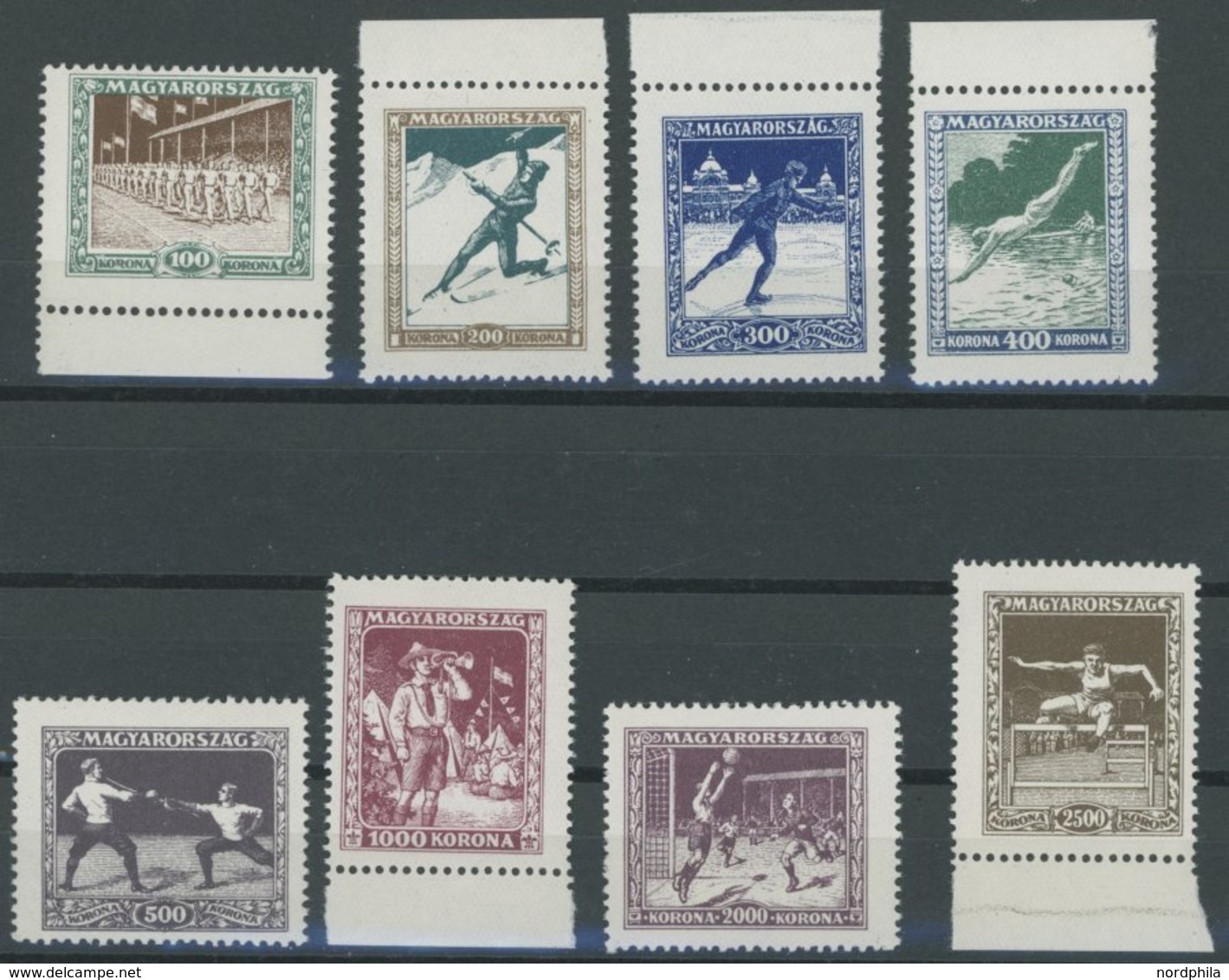 UNGARN 403-10 **, 1925, Sport, Postfrischer Prachtsatz, Mi. 75.- - Sonstige & Ohne Zuordnung