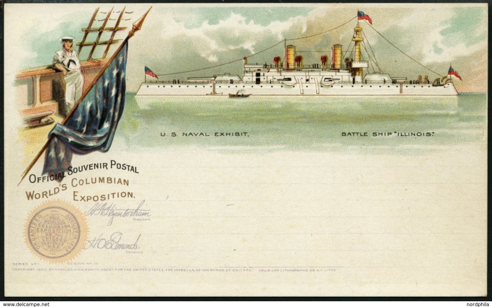 GANZSACHEN 1893, WORLD`S COLUMBIAN EXPOSITION, 11 Verschiedene Ungebrauchte 1 C. Postal Cards Der Serie Goldsmith, Prach - Sonstige & Ohne Zuordnung