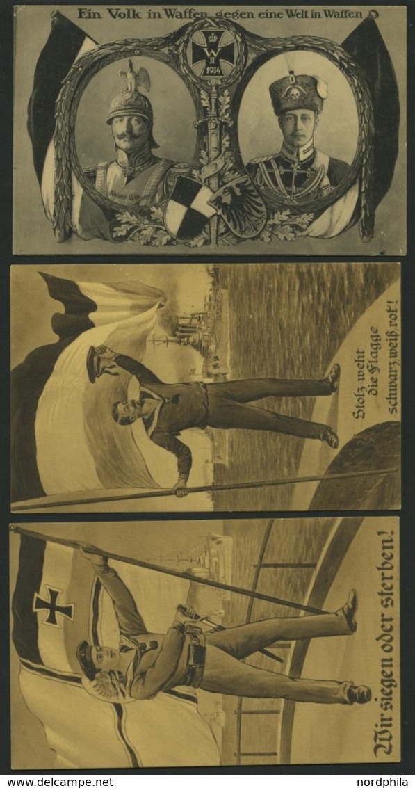 ALTE POSTKARTEN - SCHIFFE KAISERL. MARINE BIS 1918 Wohlfahrtskarte Zum Besten Des Roten Kreuz, 3 Verschiedene Karten - Krieg